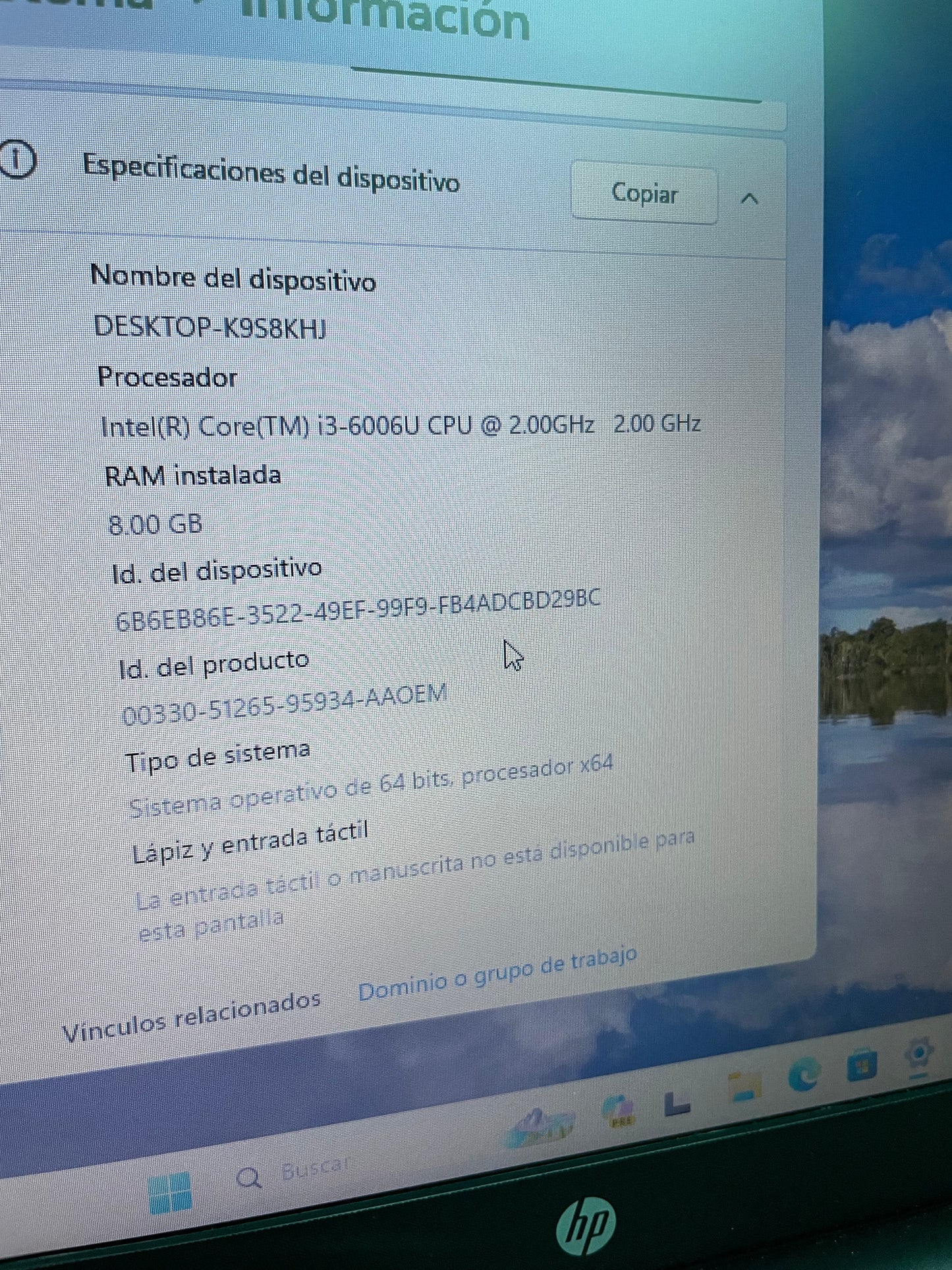 Laptop hp core i3 grado C