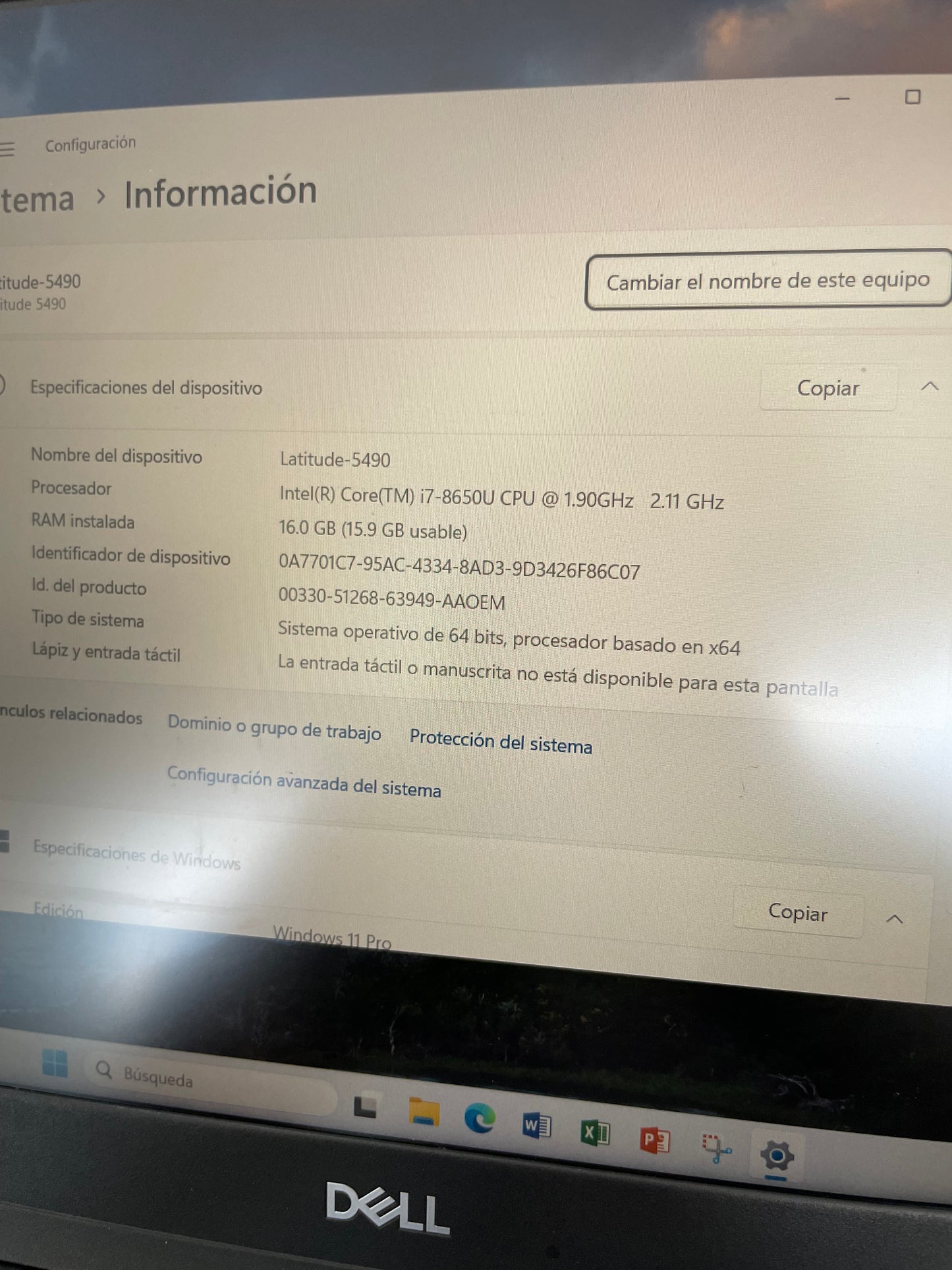 Laptop Dell Intel Core i7