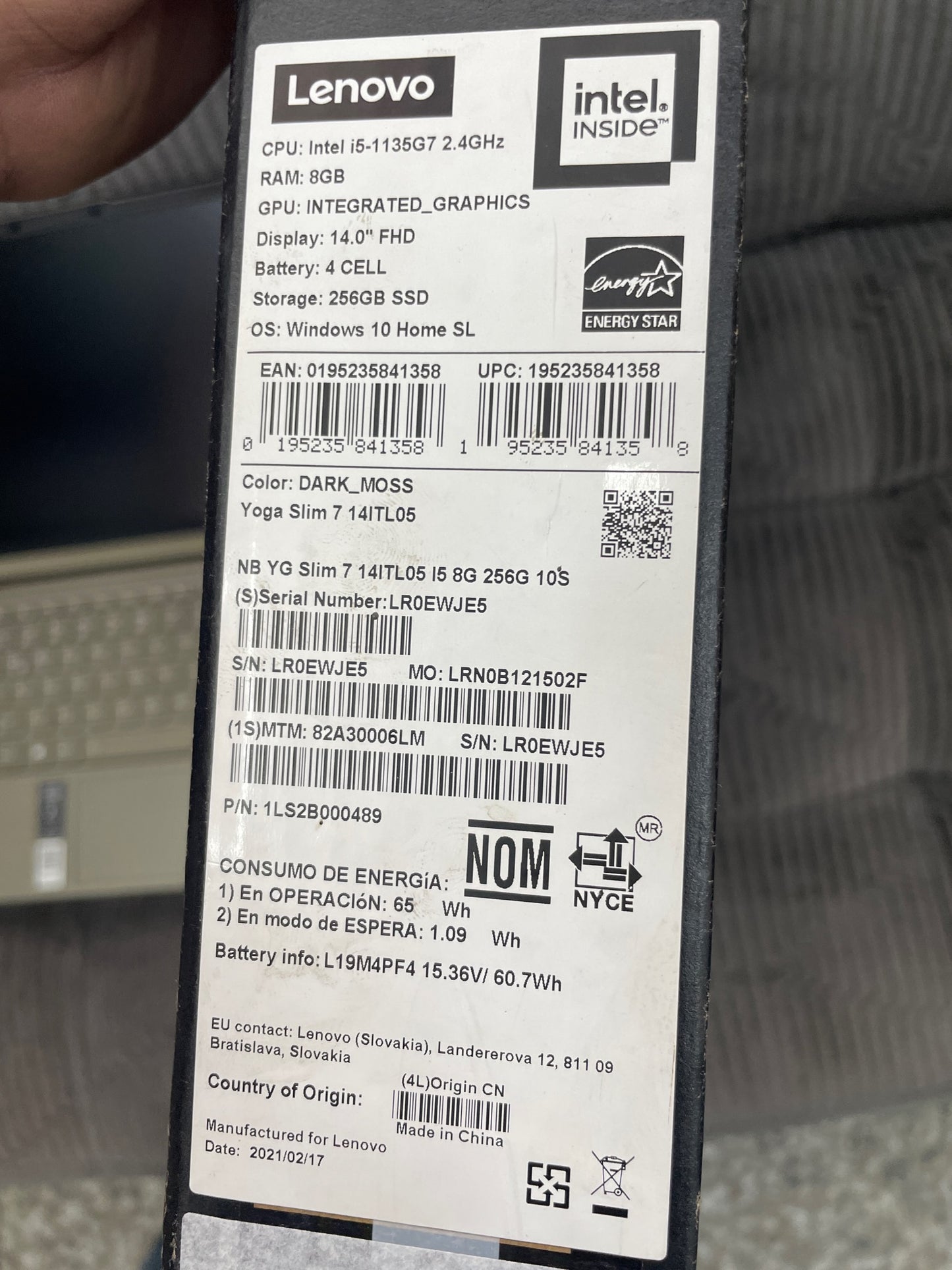 Lenovo Yoga Slim 7 i5 11Th
